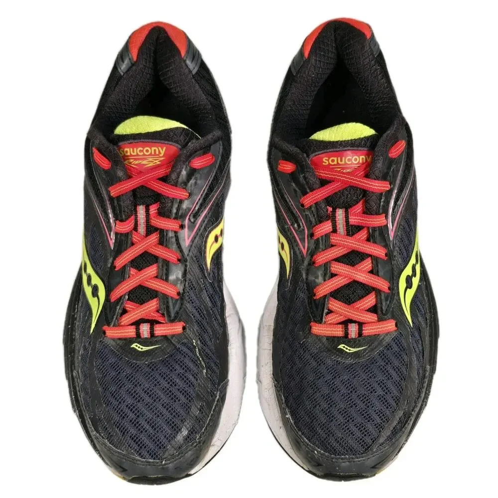 Saucony Ride 8 Women's Running Shoes Black Neon Yellow & Orange Size 10 S10273-4
